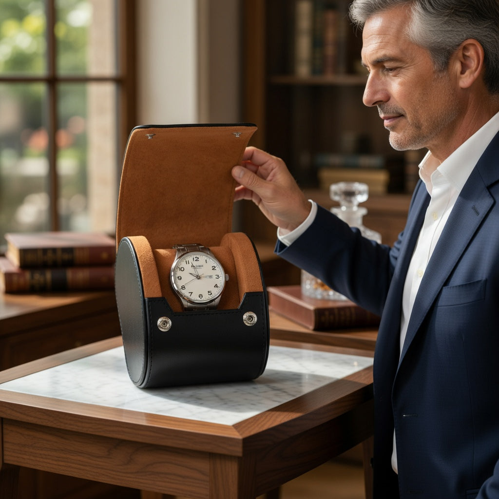Capri Série | Écrin Montre Similicuir Premium | Fermeture Sécurisée pour Sécurité