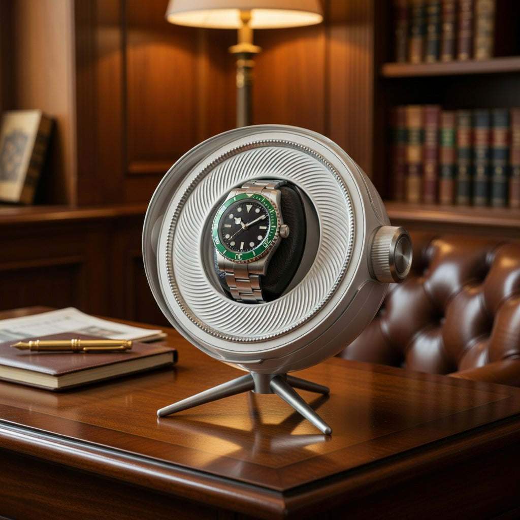Cosmos Série | Remontoir Montres Sphère Rotative | Écrin Design pour Élégance