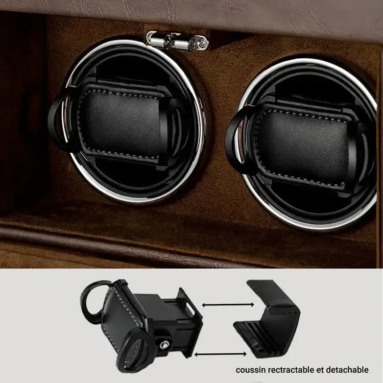Élan Line | Remontoir Automatiques Noir Compact | 8 Rangements Pour Organisation