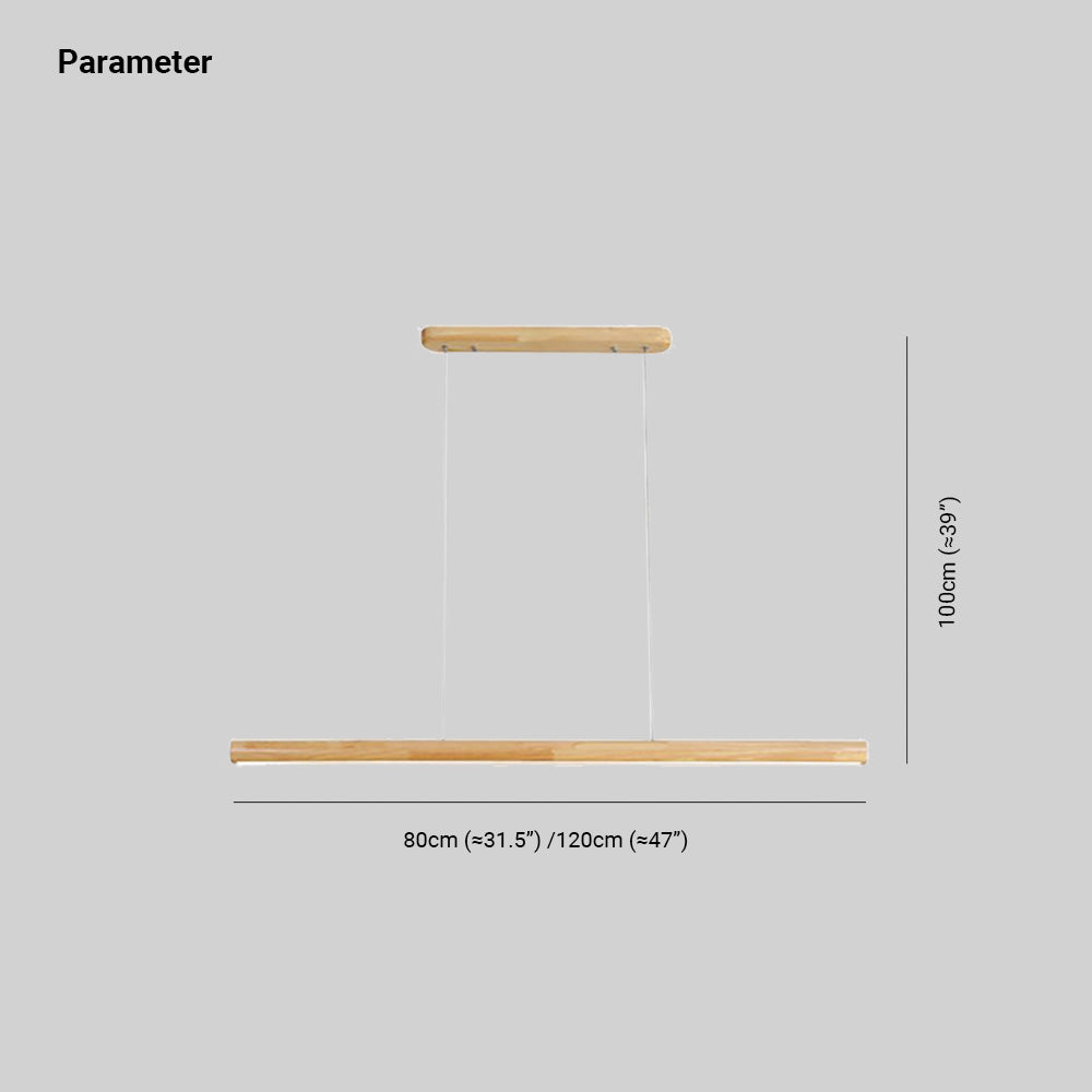 BoisNaturel | Élégant Lustre Linéaire en Bois et Métal 4