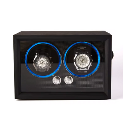 Ligne | Remontoir Montre Cube Double Corbeau Bois - Silencieux | Pour Précis