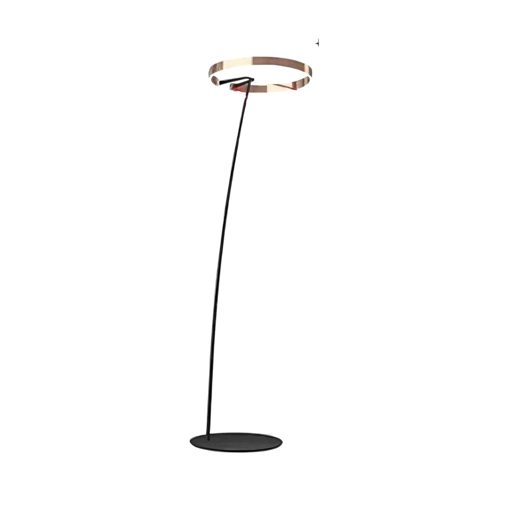 CircloArc | Élégant Lampadaire Design Noir et Or Avec Lumière LED Adjustable 10