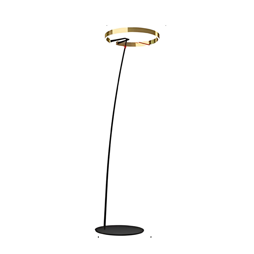 CircloArc | Élégant Lampadaire Design Noir et Or Avec Lumière LED Adjustable 11