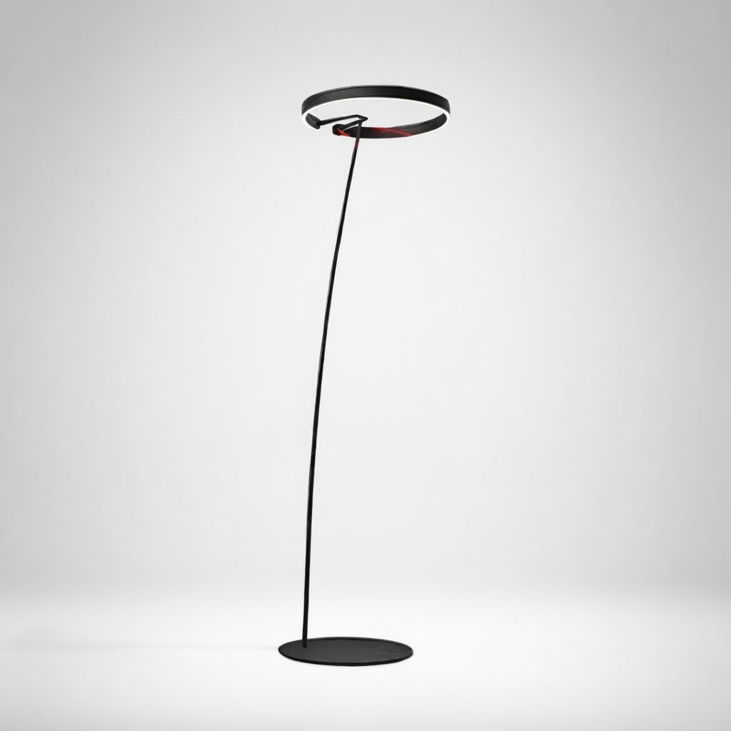 CircloArc | Élégant Lampadaire Design Noir et Or Avec Lumière LED Adjustable