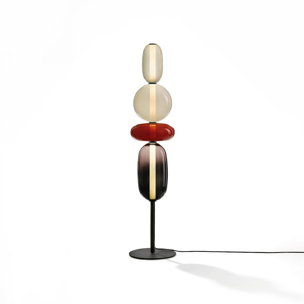 CristalArt | Élégant Design Lampadaire Sur Pied LED en Verre Soufflé