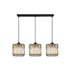 CristalNova | Élégante Suspension en Verre de Cristal Moderne 3 Têtes 1