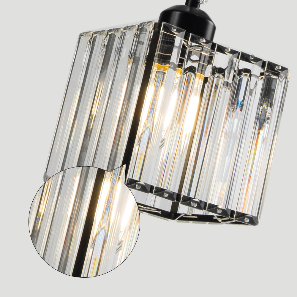 CristalNova | Élégante Suspension en Verre de Cristal Moderne 3 Têtes 8