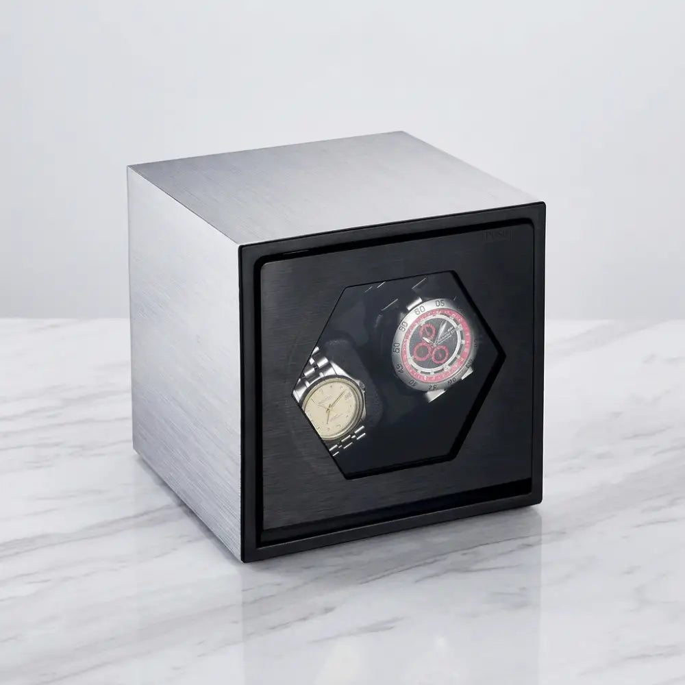 Épure | Remontoir Montre Silencieuse | Aluminium Noir Mat pour précision durable