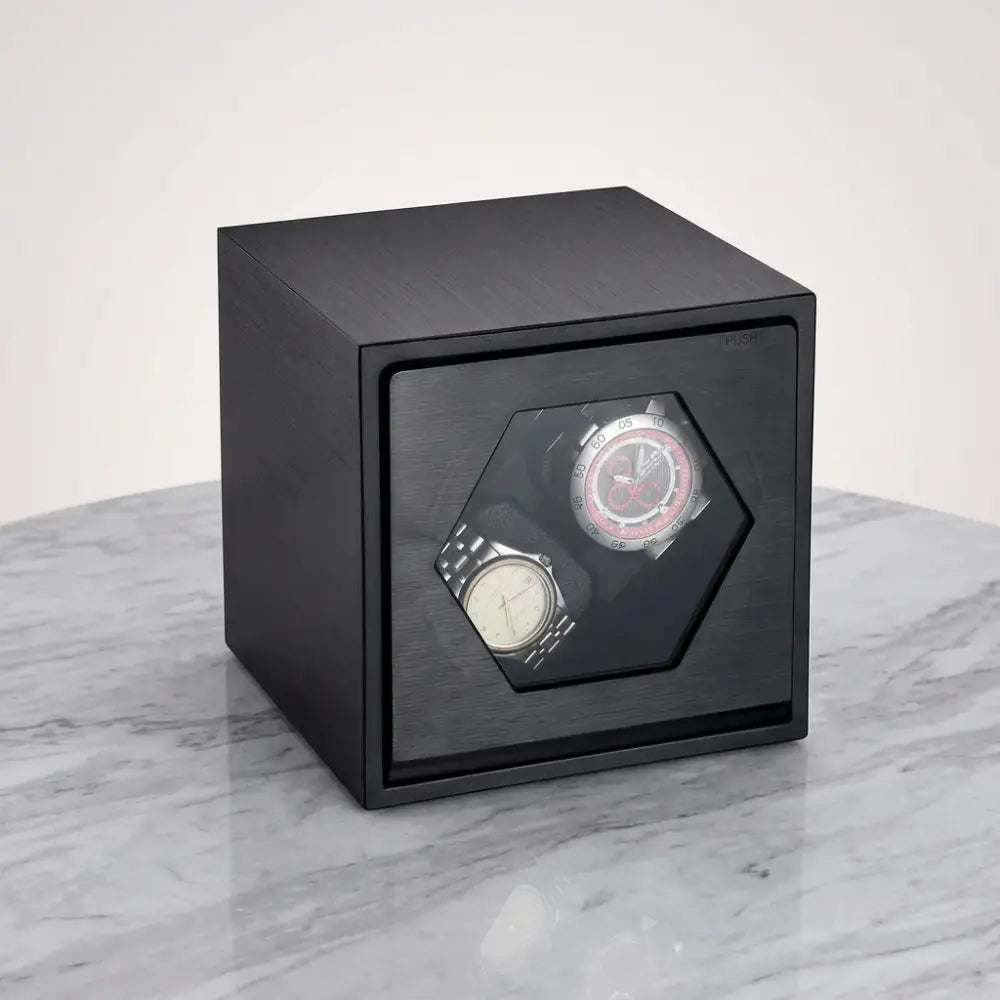 Épure | Remontoir Montre Silencieuse | Aluminium Noir Mat pour précision durable