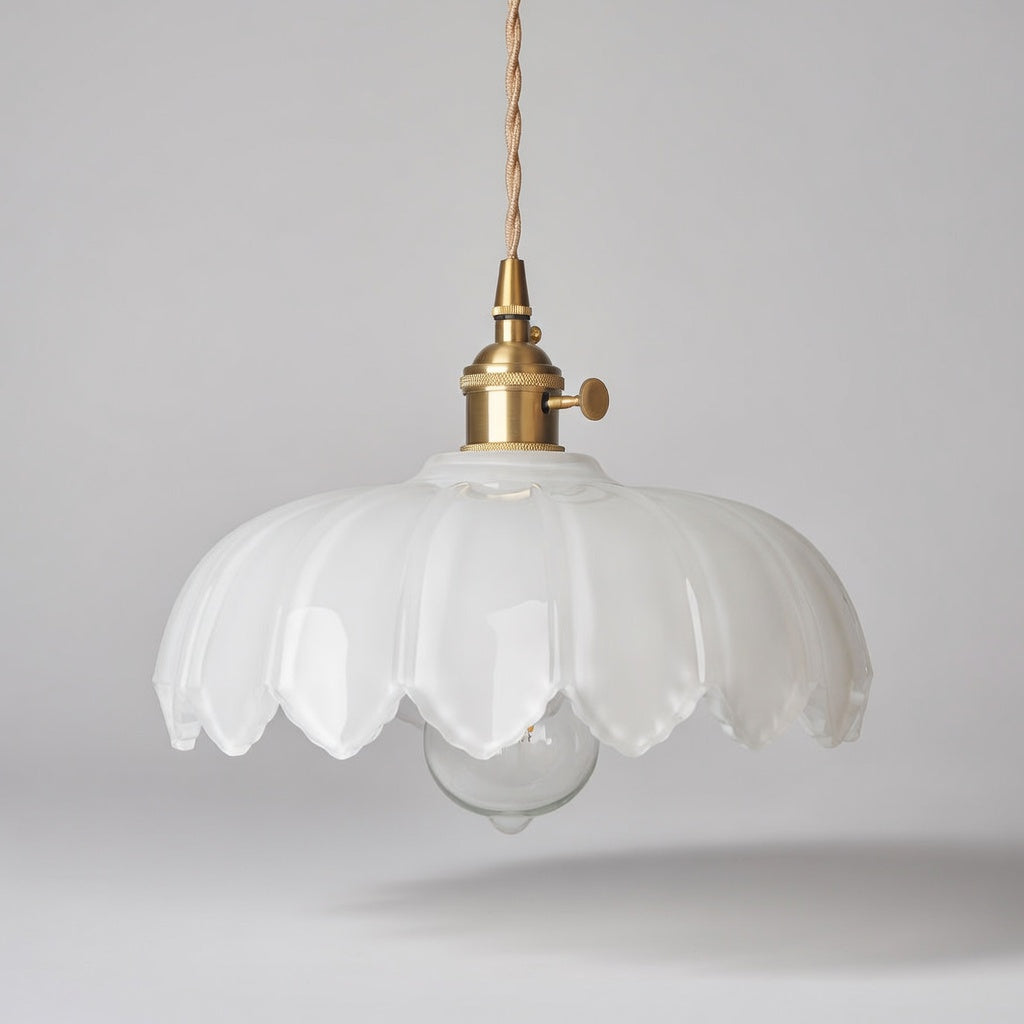 FleurVerre | Élégante Suspension Verre Design Floral Luminaire