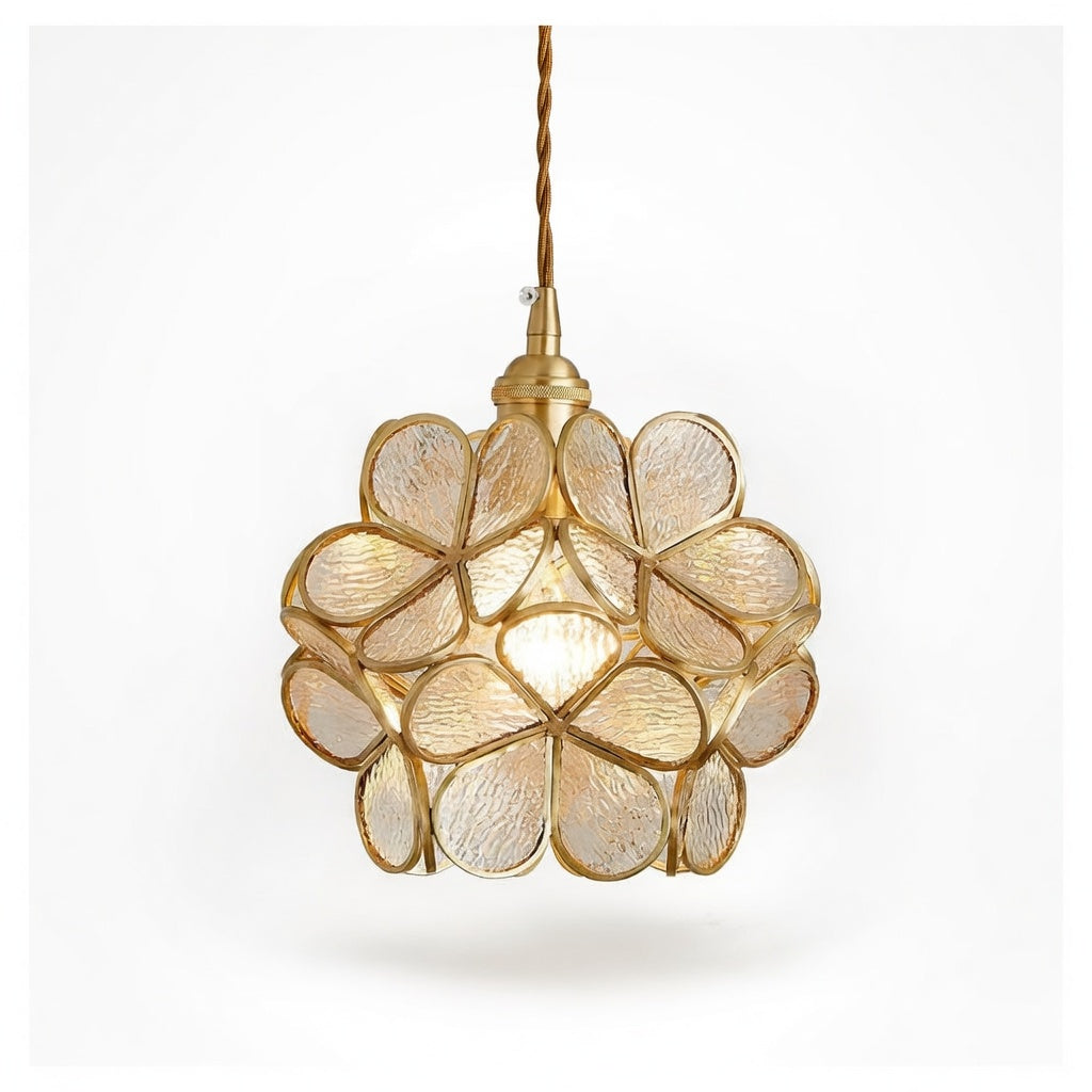 Floralis | Élégante Lampe Suspendue en Verre Vintage pour Salle à Manger