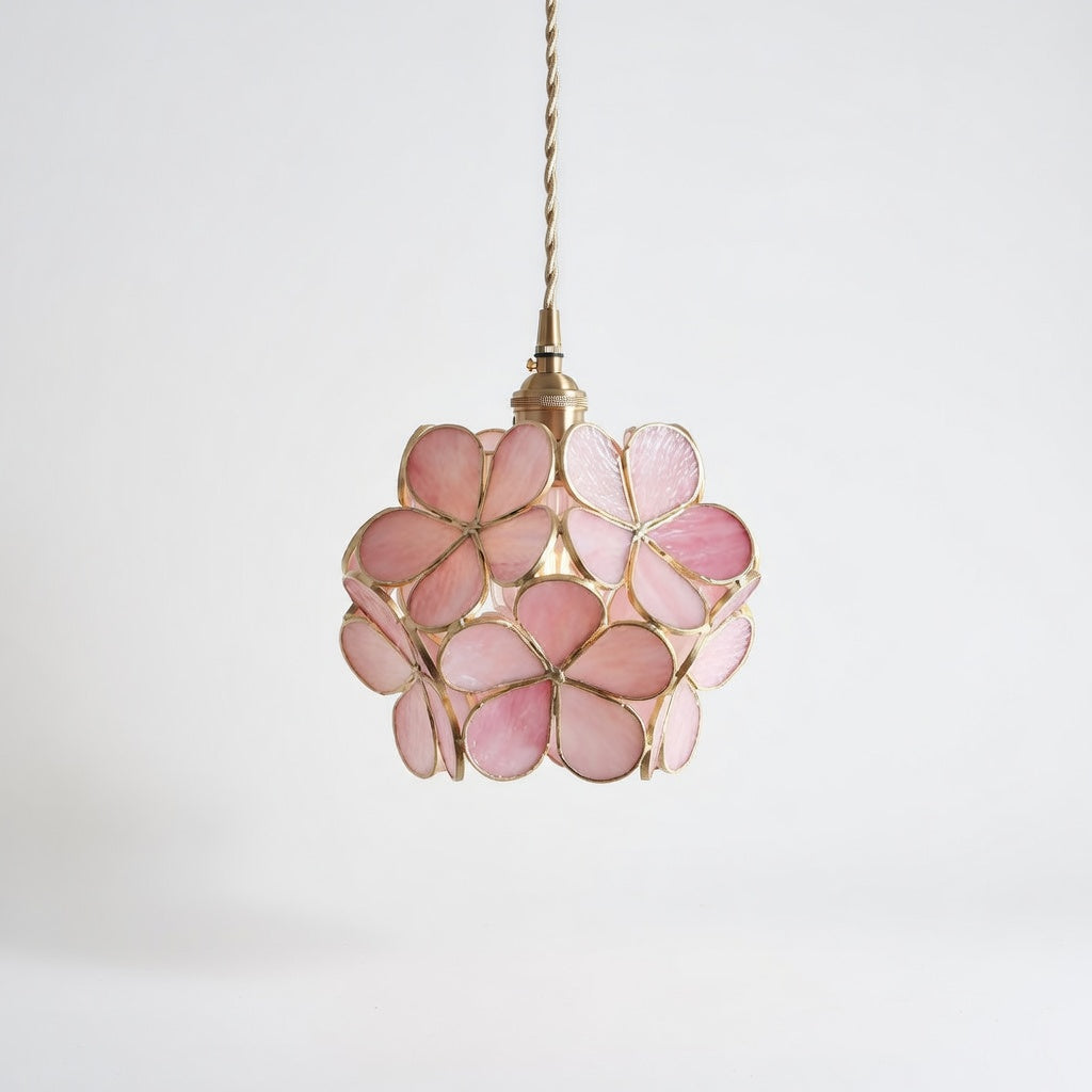 Floralis | Élégante Lampe Suspendue en Verre Vintage pour Salle à Manger