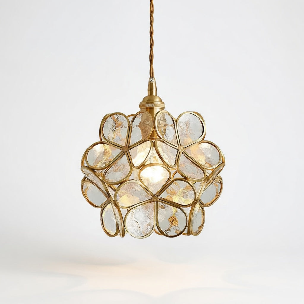 Floralis | Élégante Lampe Suspendue en Verre Vintage pour Salle à Manger