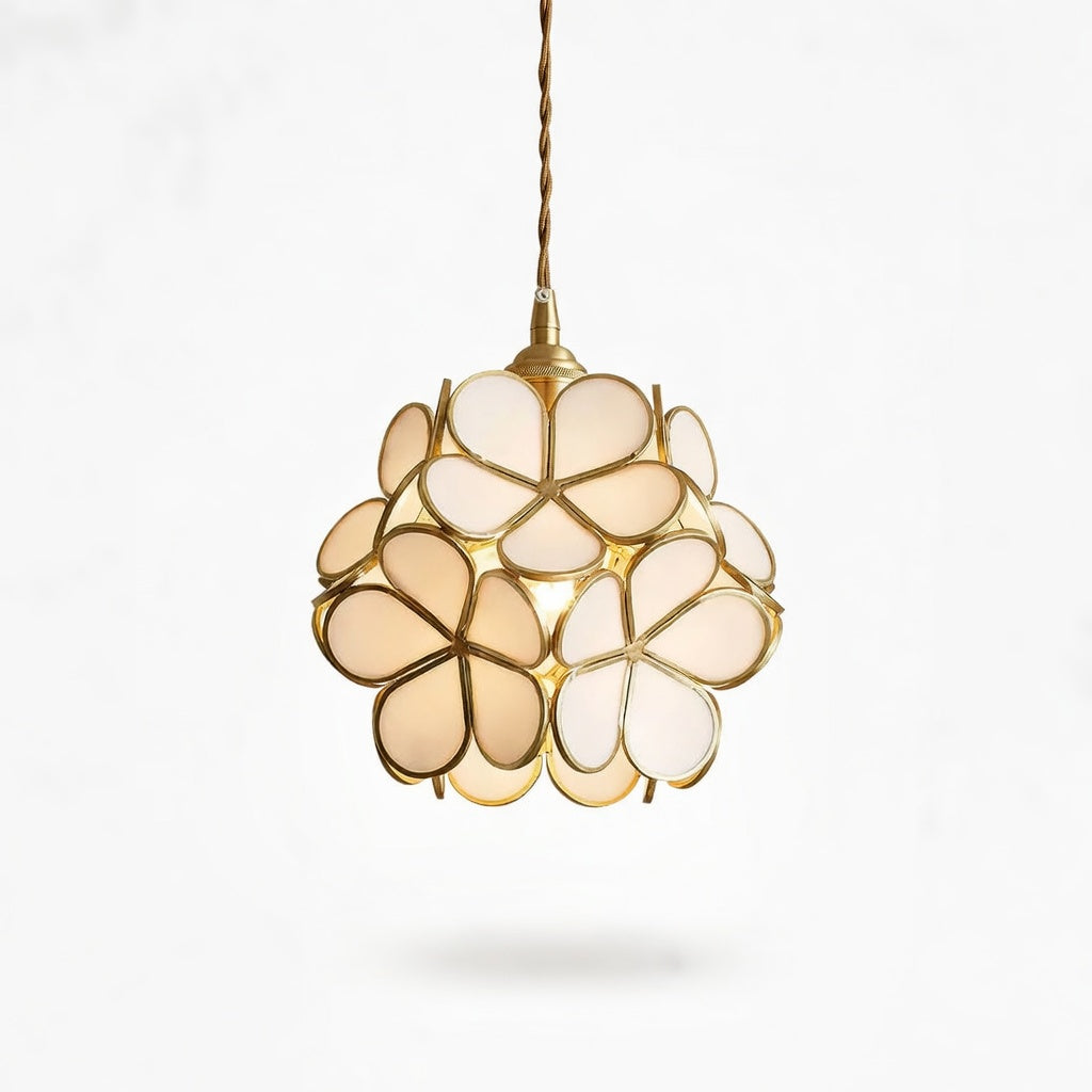 Floralis | Élégante Lampe Suspendue en Verre Vintage pour Salle à Manger