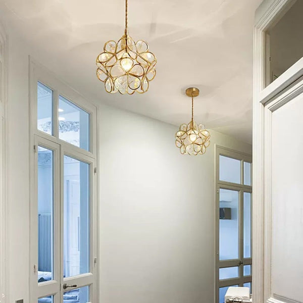 Floralis | Élégante Lampe Suspendue en Verre Vintage pour Salle à Manger 4