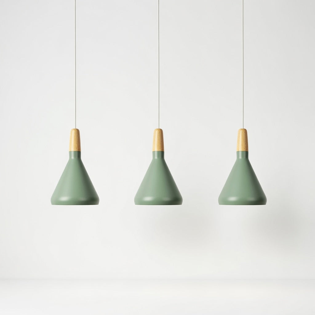 Lanto | Élégante Lampe Suspendue en Bois et Aluminium pour Salle à Manger