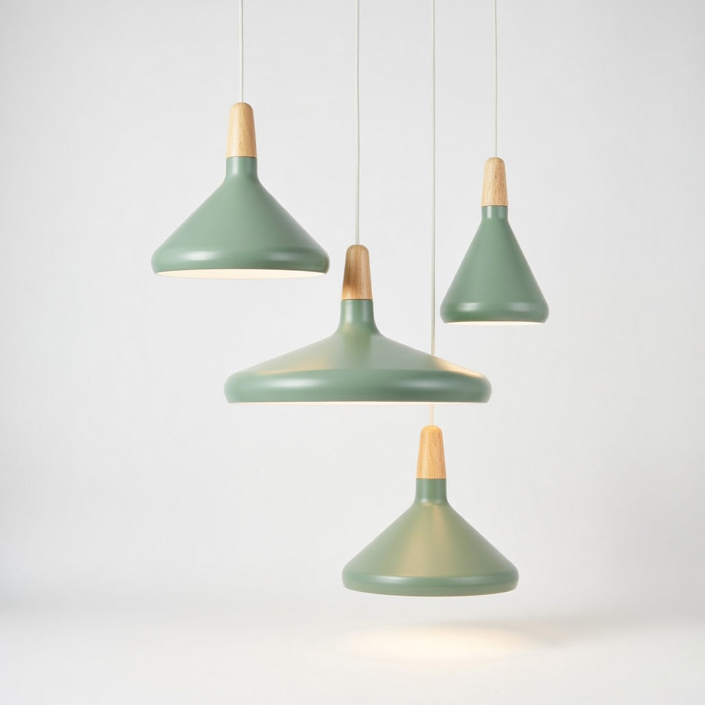 Lanto | Élégante Lampe Suspendue en Bois et Aluminium pour Salle à Manger