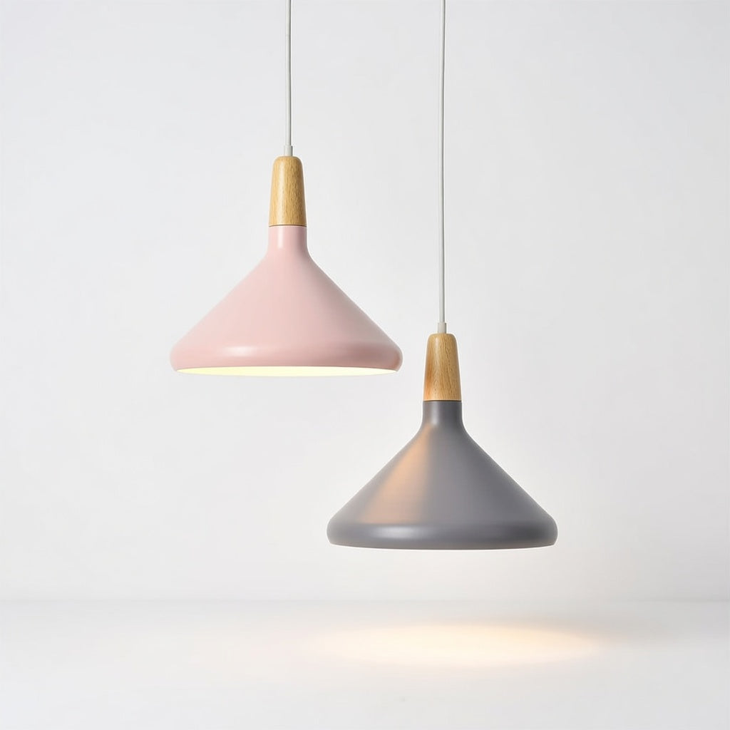 Lanto | Élégante Lampe Suspendue en Bois et Aluminium pour Salle à Manger