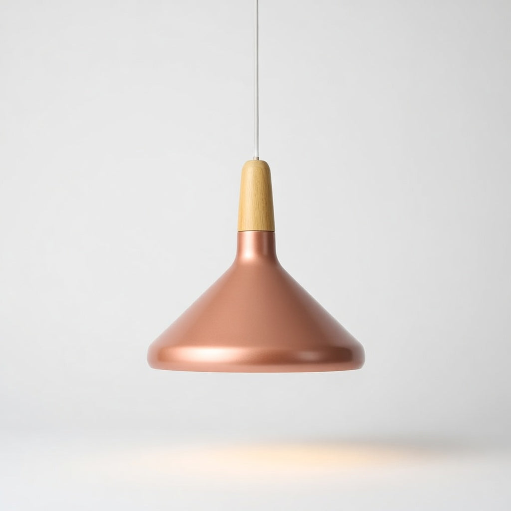 Lanto | Élégante Lampe Suspendue en Bois et Aluminium pour Salle à Manger