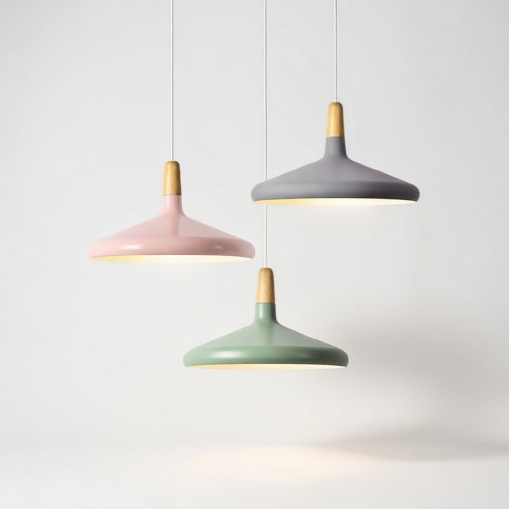 Lanto | Élégante Lampe Suspendue en Bois et Aluminium pour Salle à Manger