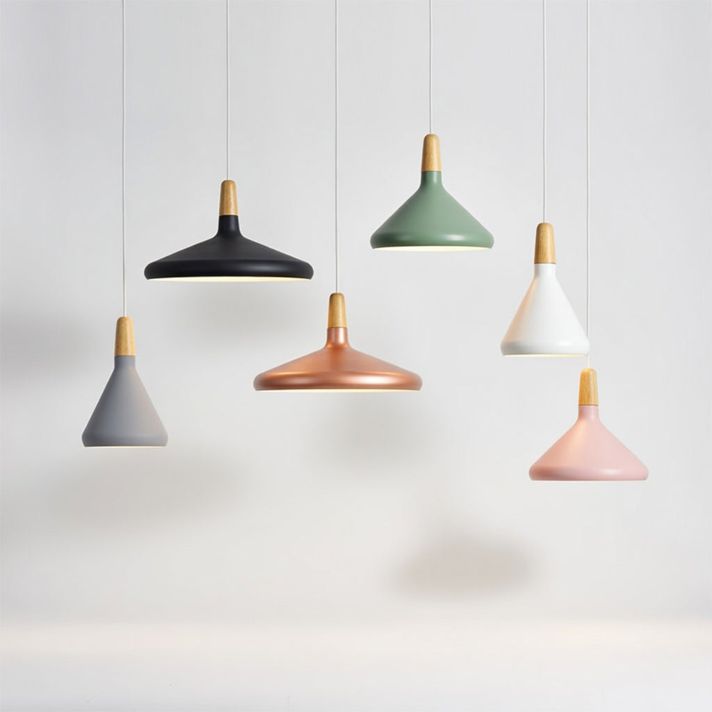 Lanto | Élégante Lampe Suspendue en Bois et Aluminium pour Salle à Manger