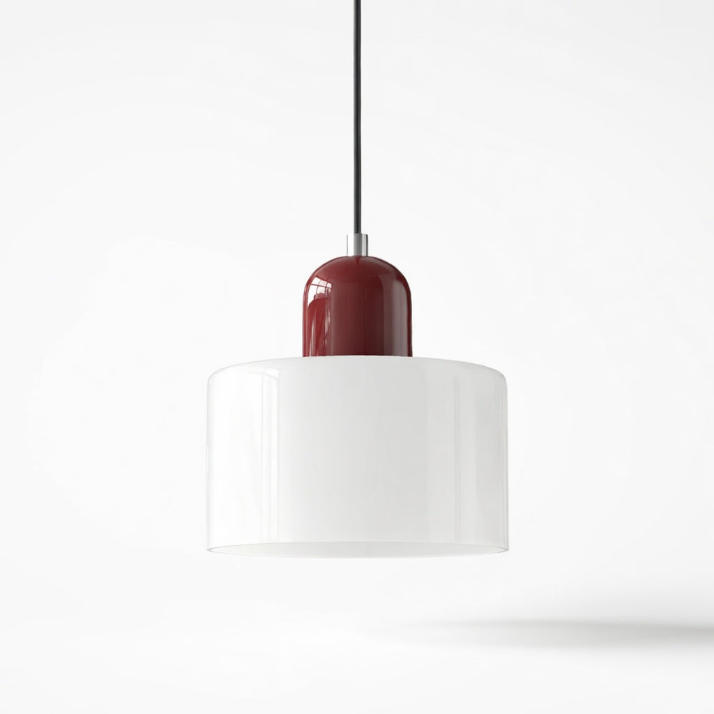 Lismeno | Élégante Lampe Suspendue Rétro en Verre Orange et Vert