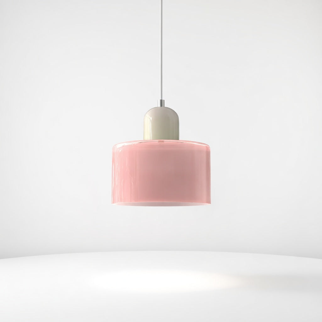 Lismeno | Élégante Lampe Suspendue Rétro en Verre Orange et Vert