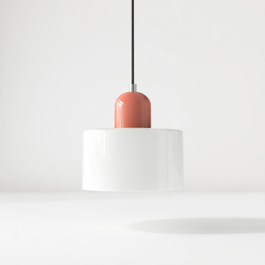 Lismeno | Élégante Lampe Suspendue Rétro en Verre Orange et Vert