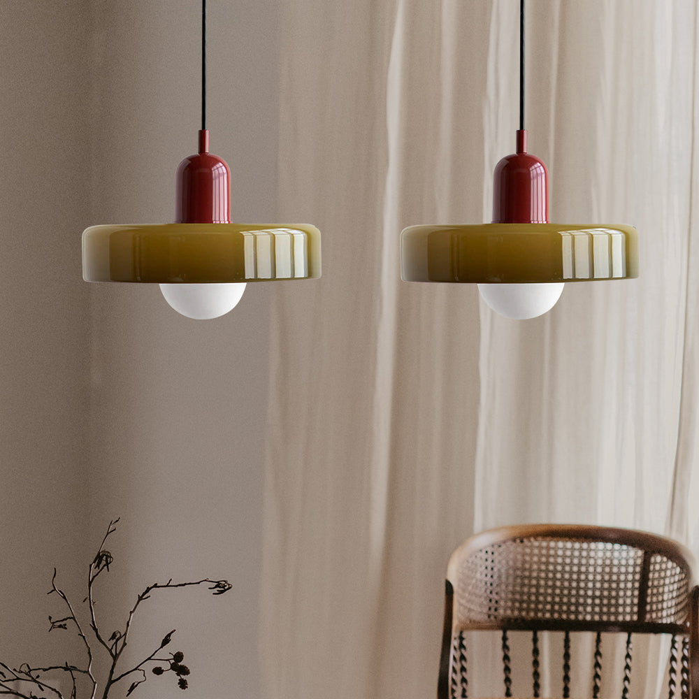 LucconGlass | Élégante Lampe Suspendue Double en Verre Moderne 0
