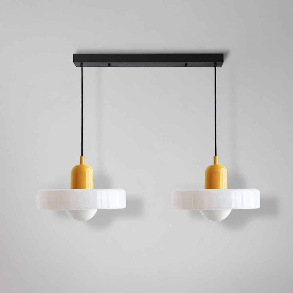 LucconGlass | Élégante Lampe Suspendue Double en Verre Moderne