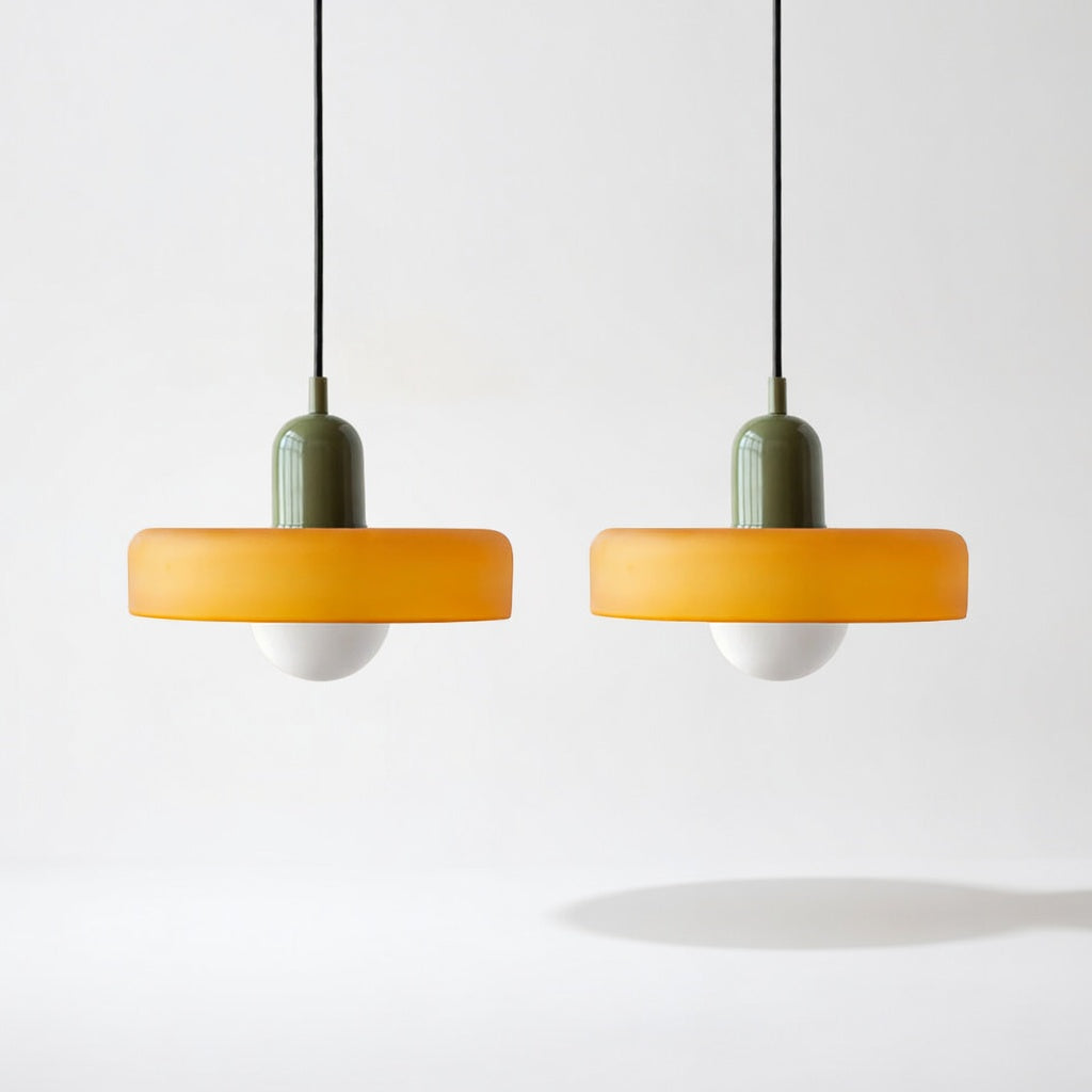 LucconGlass | Élégante Lampe Suspendue Double en Verre Moderne