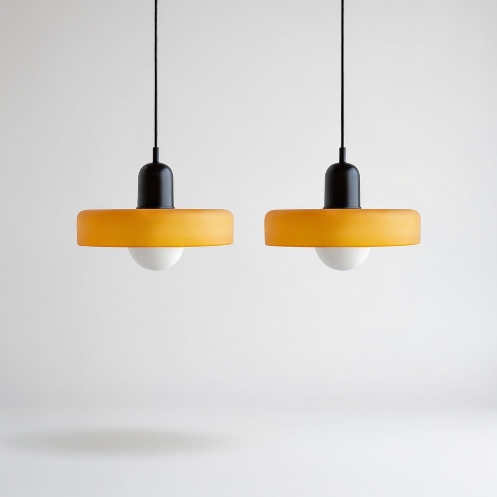 LucconGlass | Élégante Lampe Suspendue Double en Verre Moderne