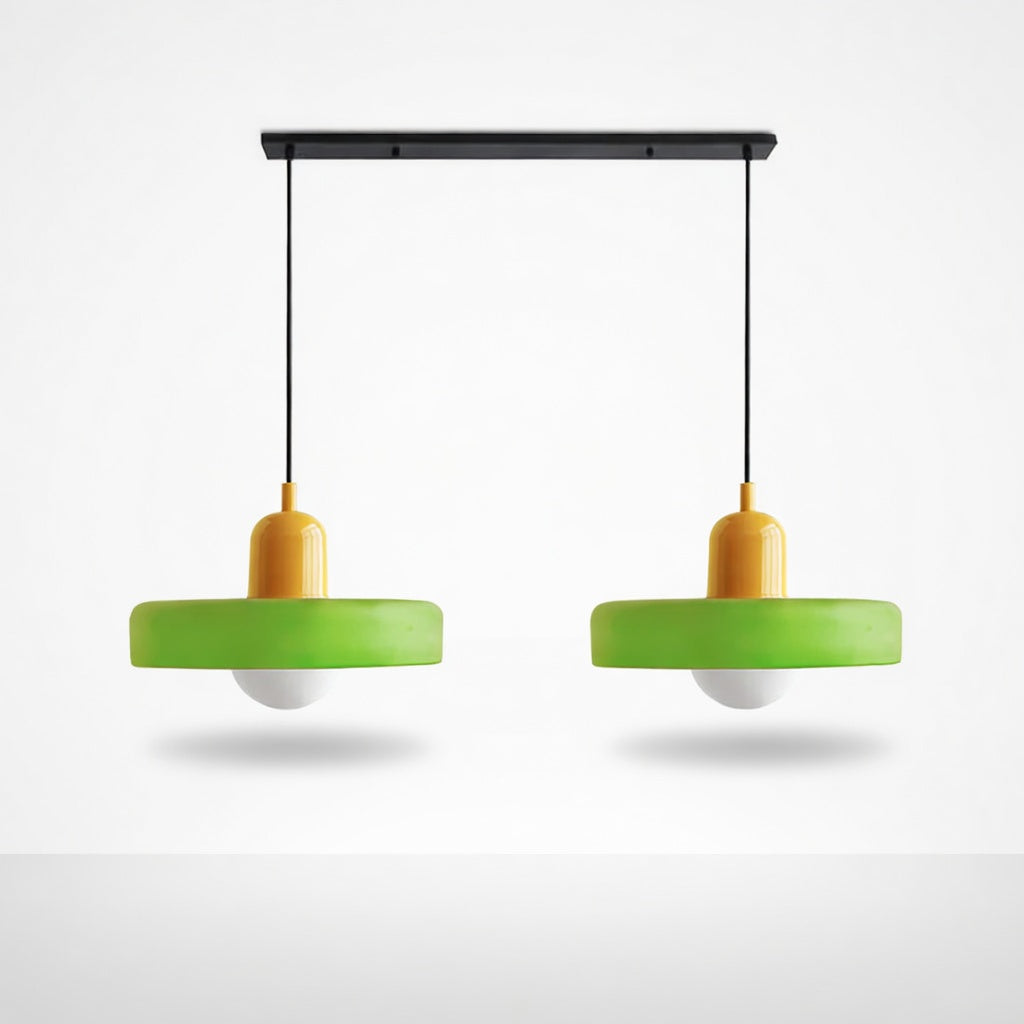 LucconGlass | Élégante Lampe Suspendue Double en Verre Moderne