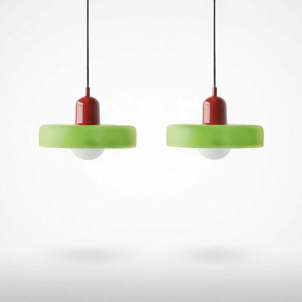 LucconGlass | Élégante Lampe Suspendue Double en Verre Moderne