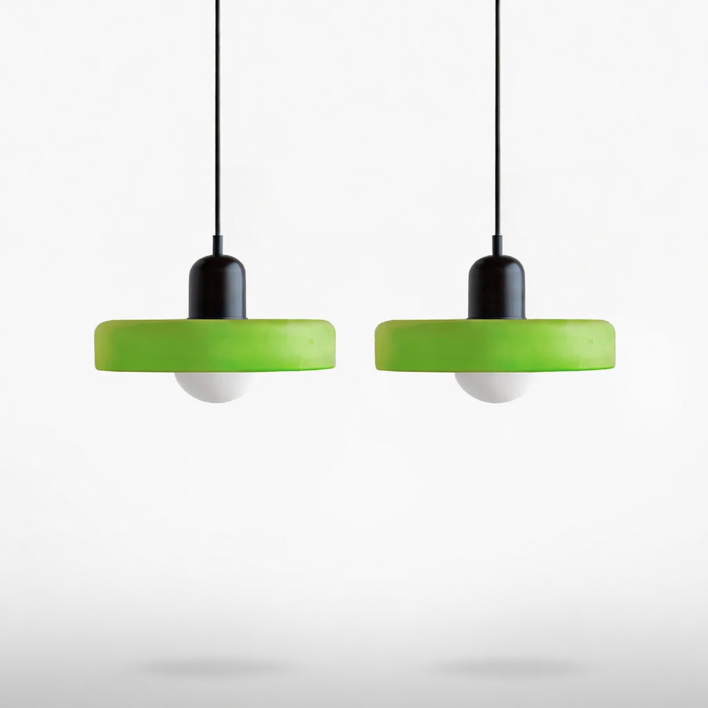 LucconGlass | Élégante Lampe Suspendue Double en Verre Moderne