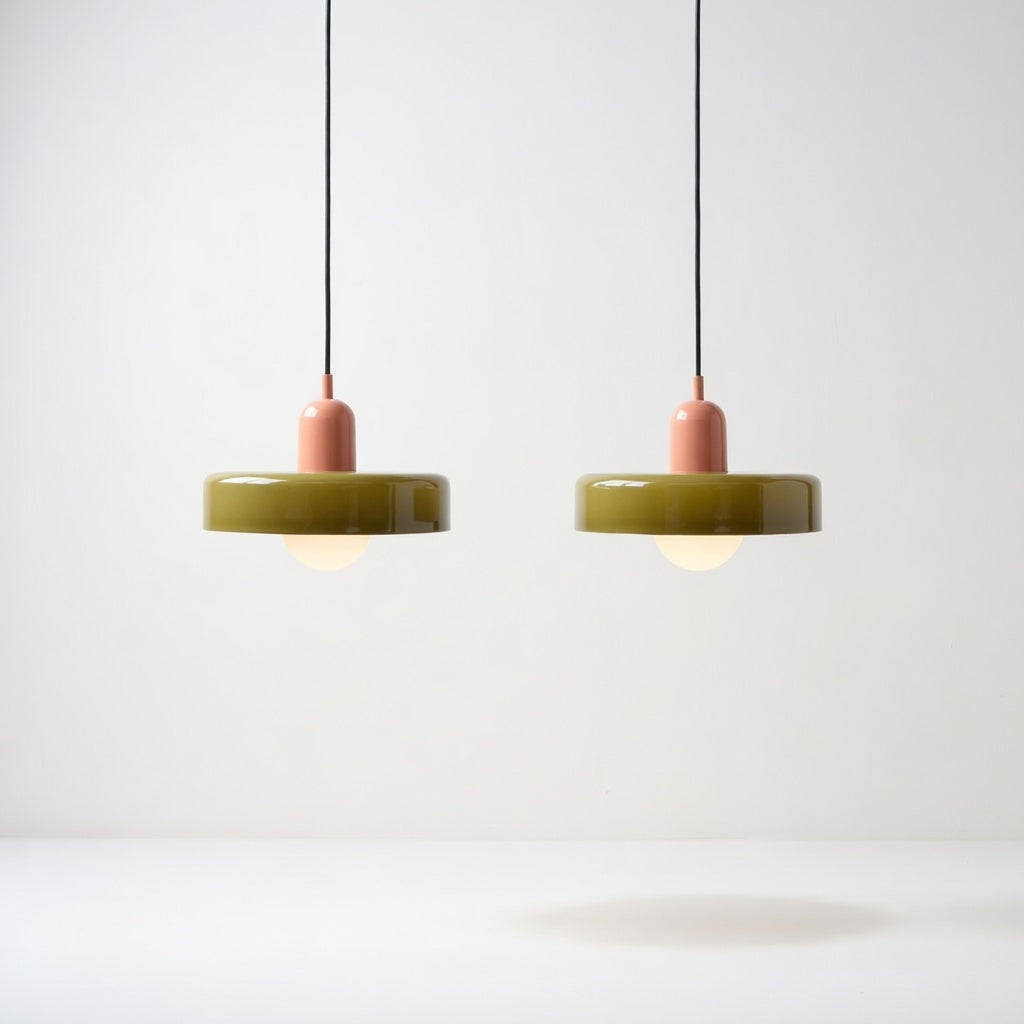 LucconGlass | Élégante Lampe Suspendue Double en Verre Moderne