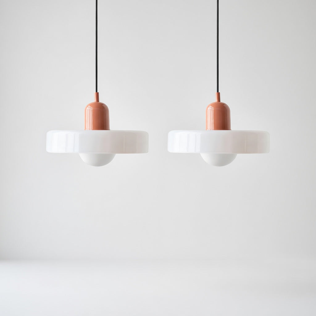 LucconGlass | Élégante Lampe Suspendue Double en Verre Moderne