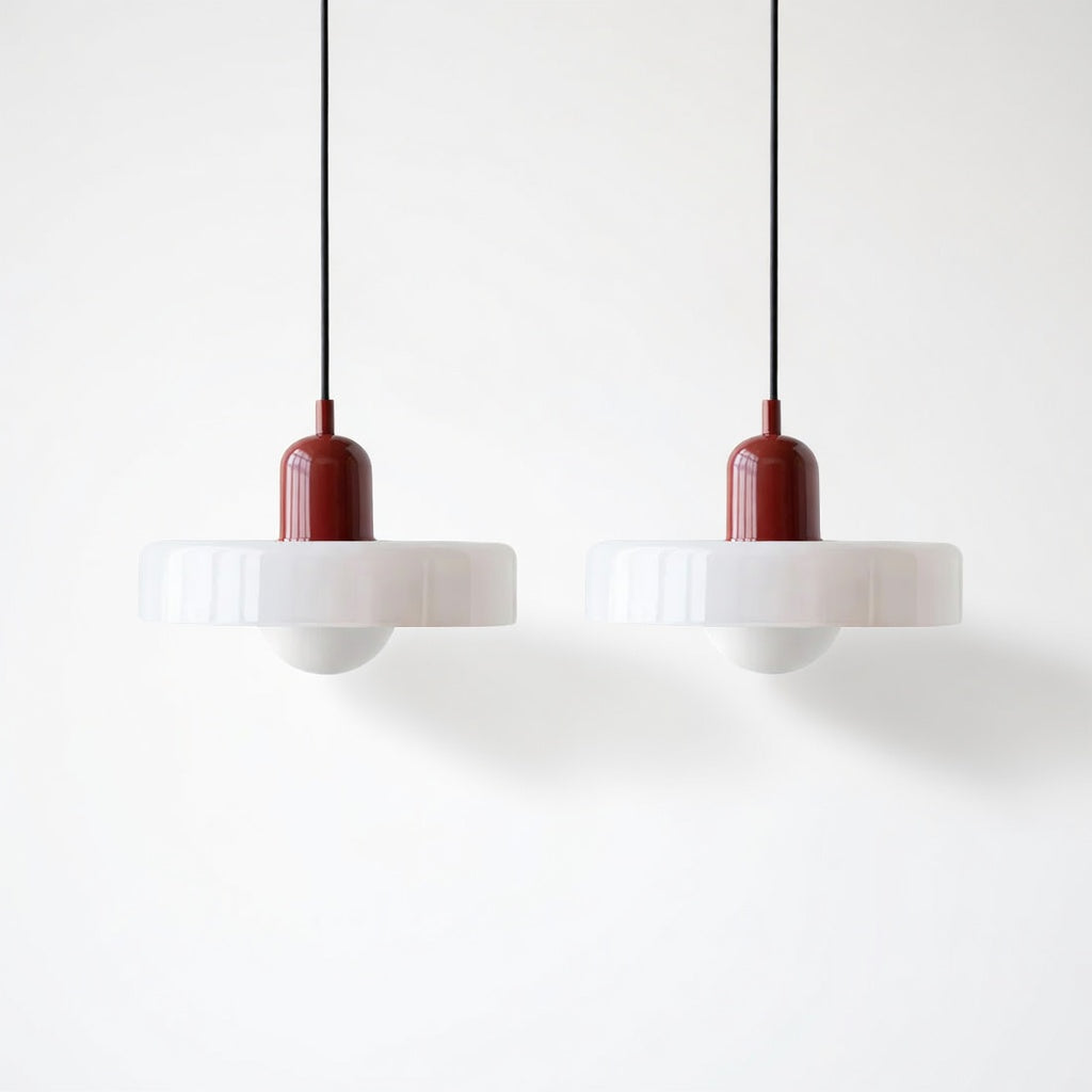 LucconGlass | Élégante Lampe Suspendue Double en Verre Moderne