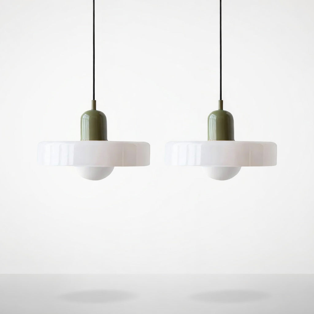 LucconGlass | Élégante Lampe Suspendue Double en Verre Moderne