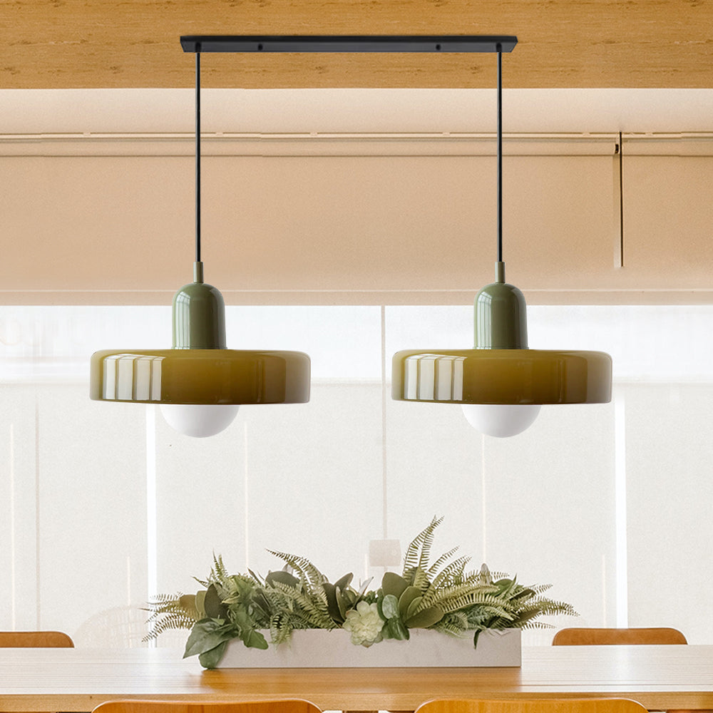 LucconGlass | Élégante Lampe Suspendue Double en Verre Moderne 3