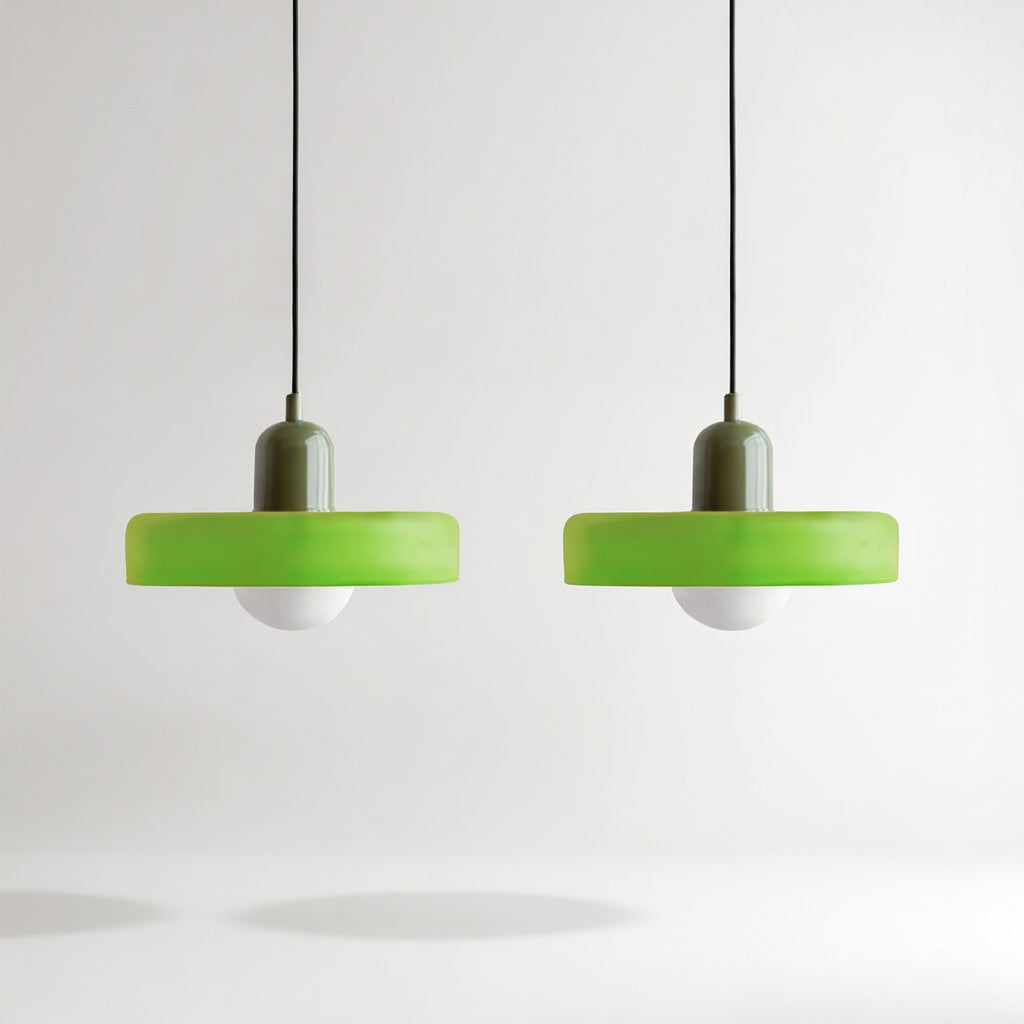 LucconGlass | Élégante Lampe Suspendue Double en Verre Moderne