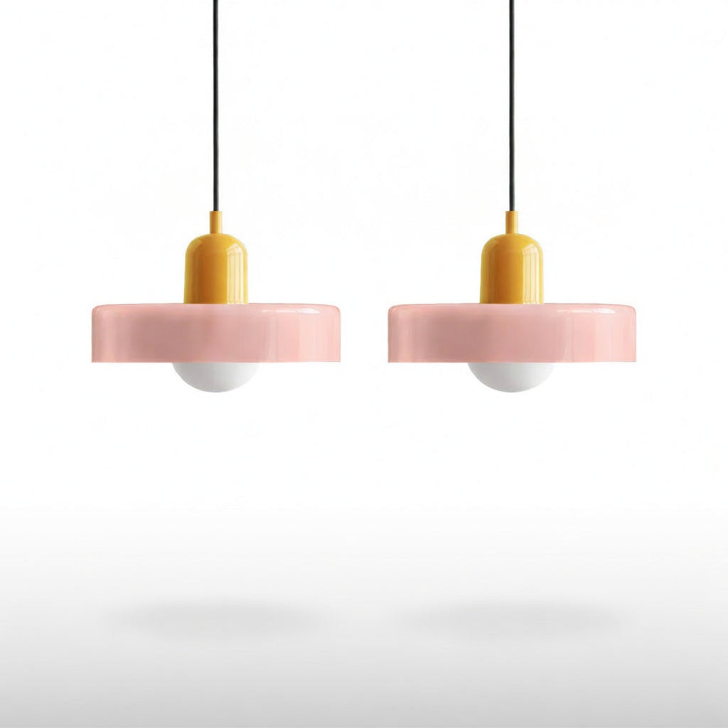 LucconGlass | Élégante Lampe Suspendue Double en Verre Moderne