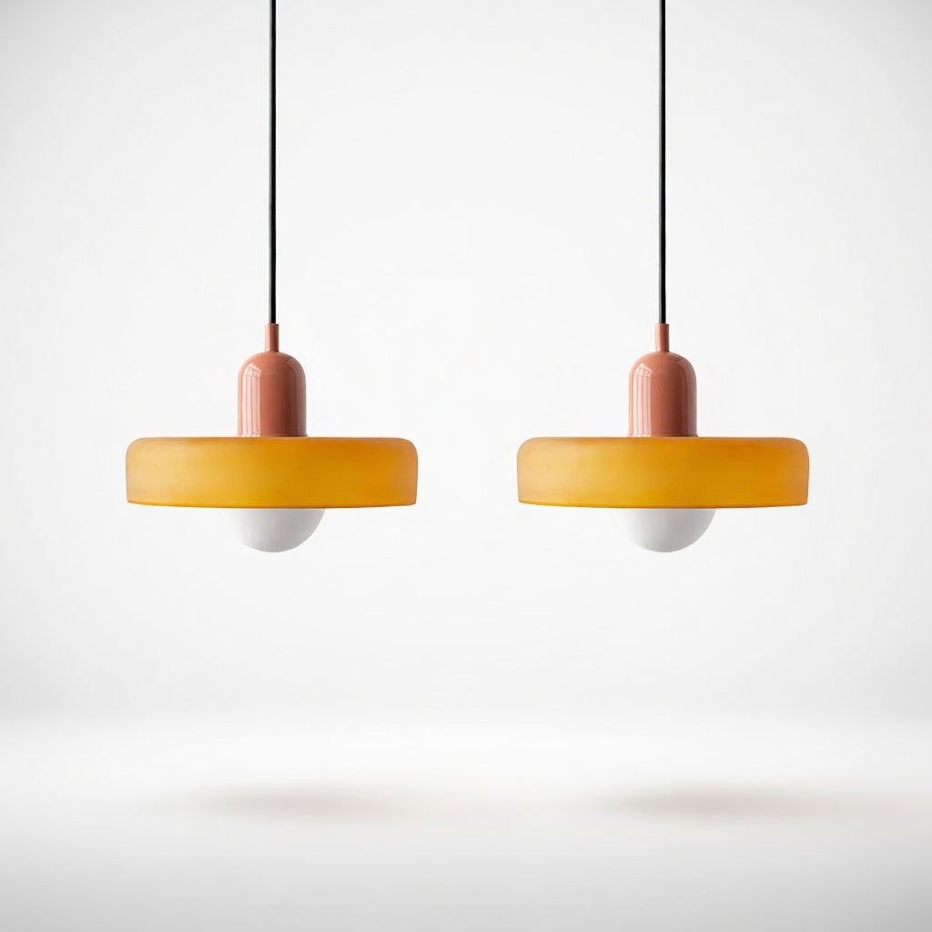 LucconGlass | Élégante Lampe Suspendue Double en Verre Moderne