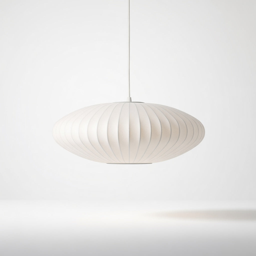 LumièreOvale | Élégante Suspension en Polymère Durable pour Éclairage Ambiant