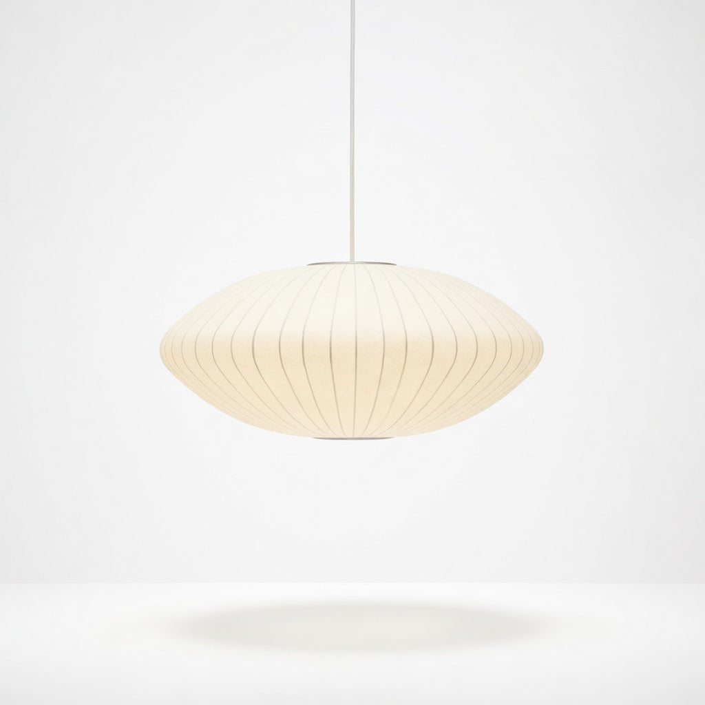 LumièreOvale | Élégante Suspension en Polymère Durable pour Éclairage Ambiant