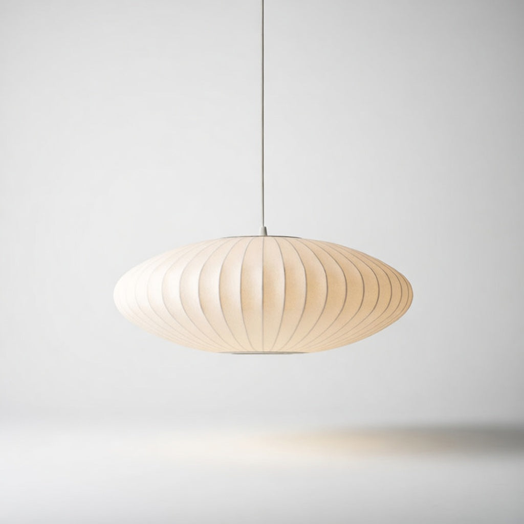 LumièreOvale | Élégante Suspension en Polymère Durable pour Éclairage Ambiant