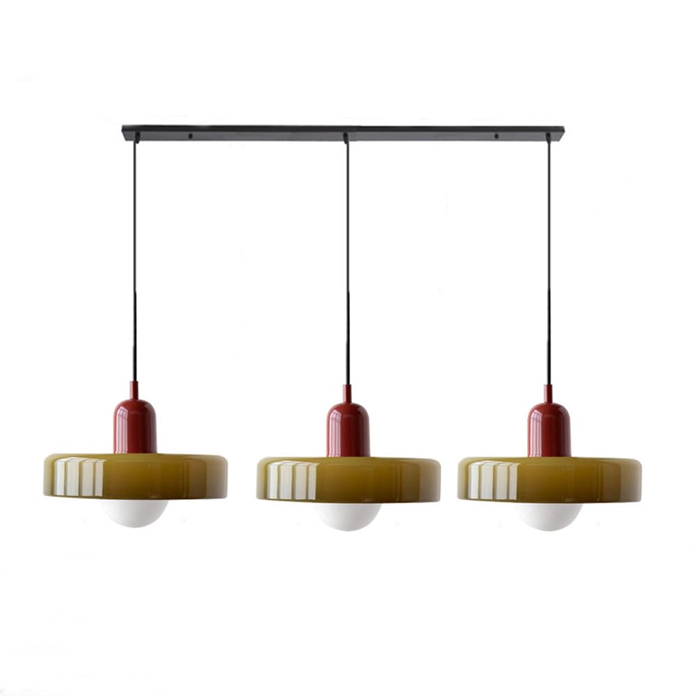 Luminara | Élégante Suspension Luminaire en Verre Moderne à Trois Abat-jours 1