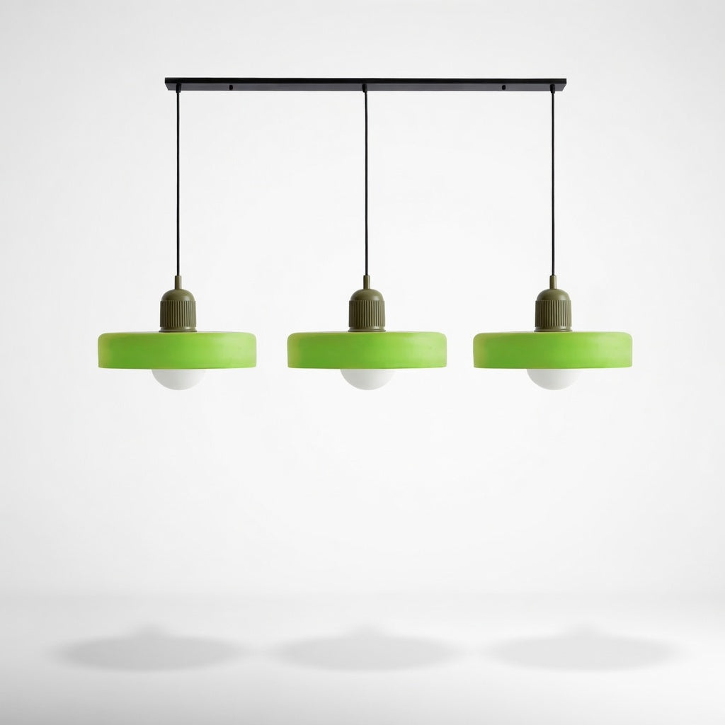 Luminara | Élégante Suspension Luminaire en Verre Moderne à Trois Abat-jours