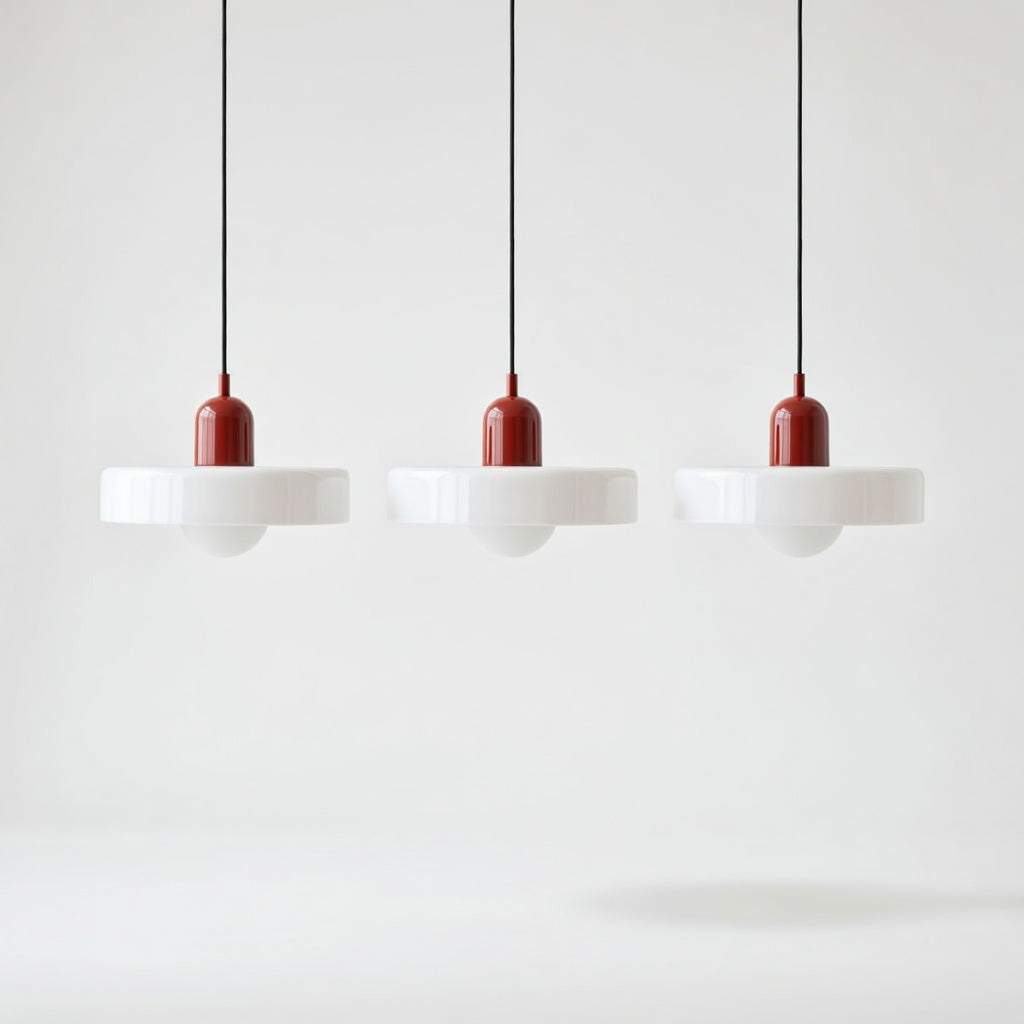 Luminara | Élégante Suspension Luminaire en Verre Moderne à Trois Abat-jours