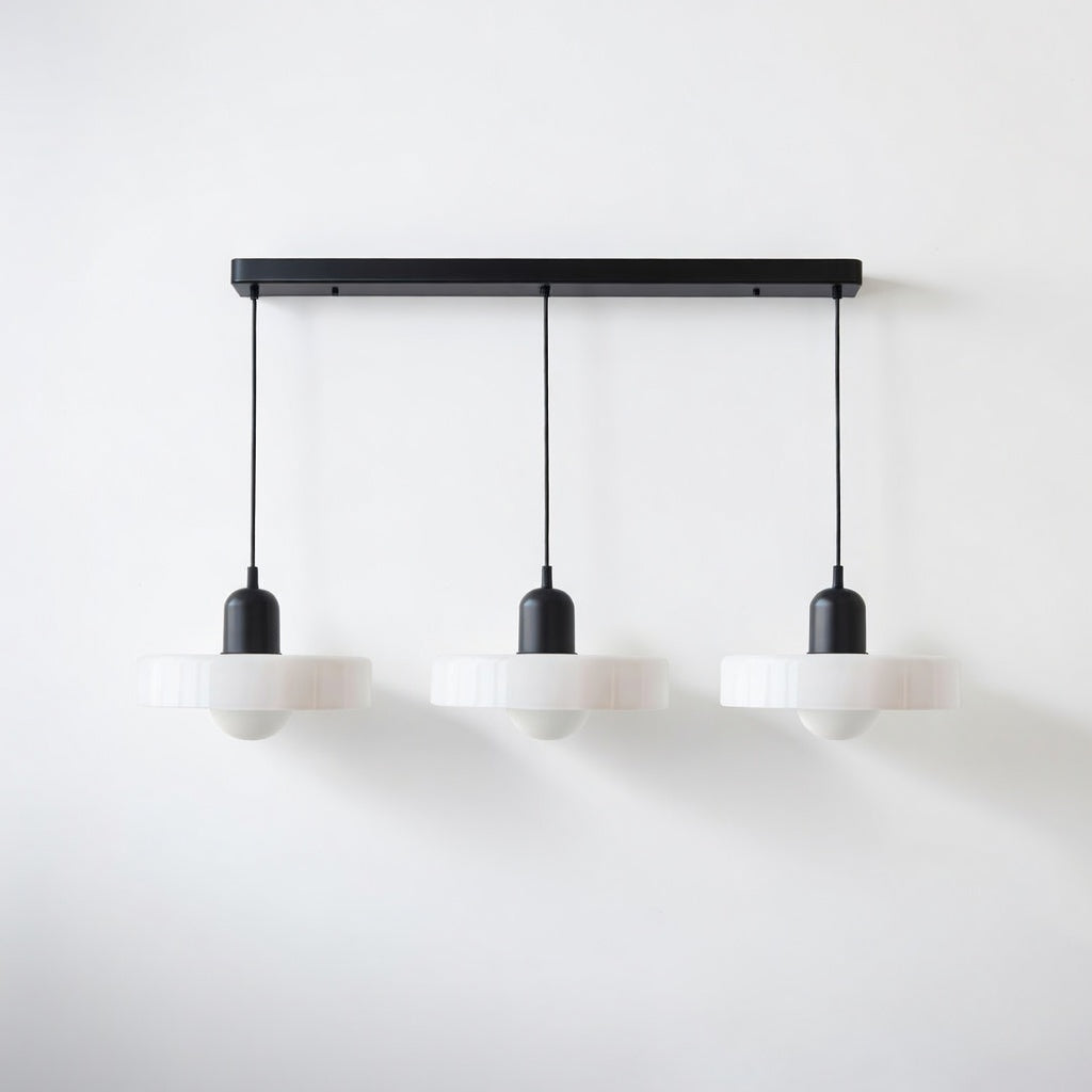 Luminara | Élégante Suspension Luminaire en Verre Moderne à Trois Abat-jours